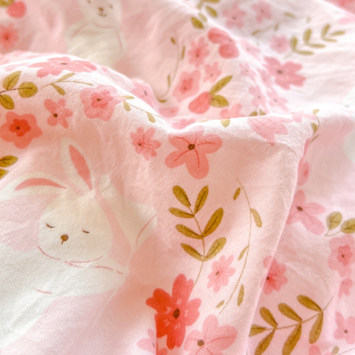 91家纺网 家纺一手货源 找家纺 居易简 2025新款水洗棉双层纱豆豆被加绒被子被芯直播豆豆绒被被子被芯冬被春秋被 小桃兔兔