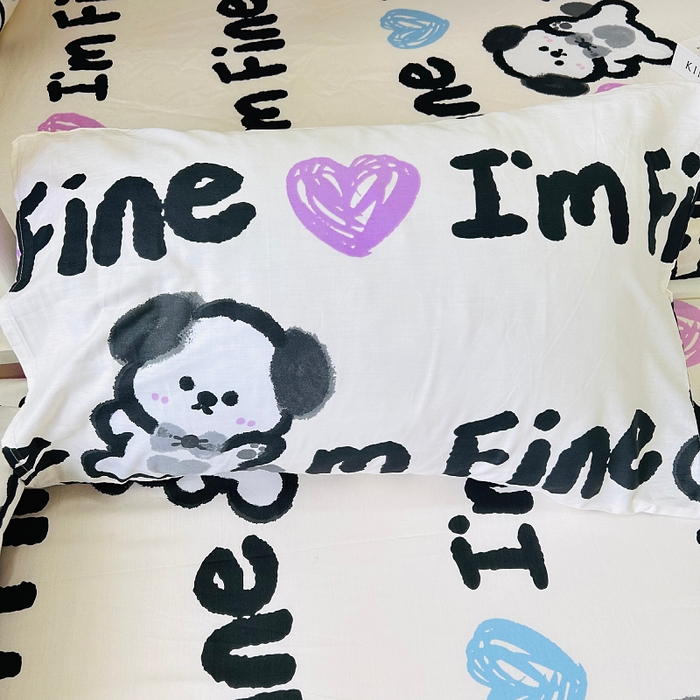 91家纺网 家纺一手货源 找家纺 小虾米 2023新款卡通系列全棉床笠（可定制）调皮狗