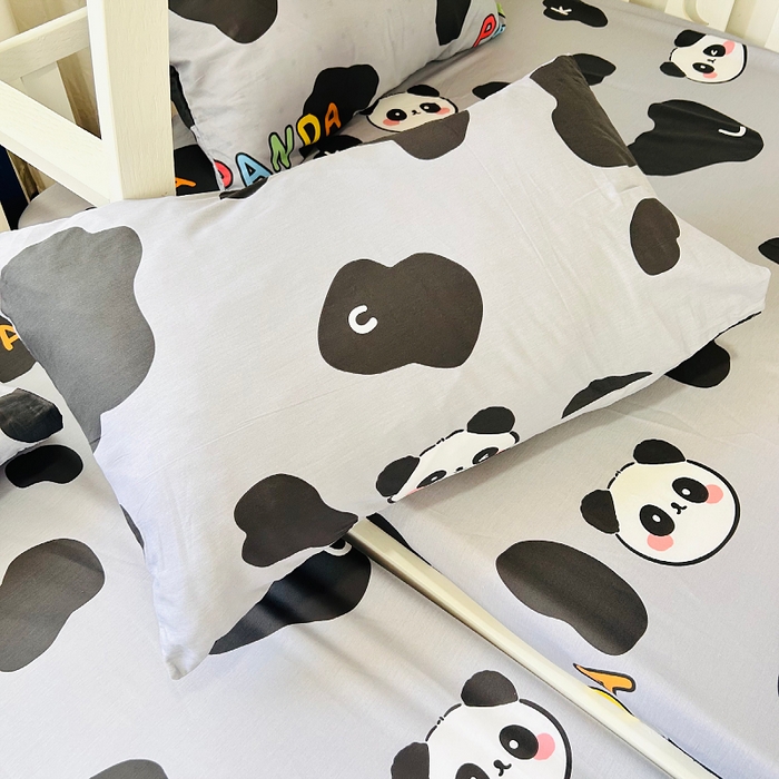 91家纺网 家纺一手货源 找家纺 小虾米 2023新款卡通系列全棉床笠（可定制）熊猫宝贝