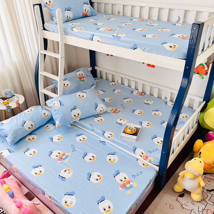 91家纺网 家纺一手货源 找家纺 小虾米 2023新款卡通系列全棉床笠（可定制）海军鸭