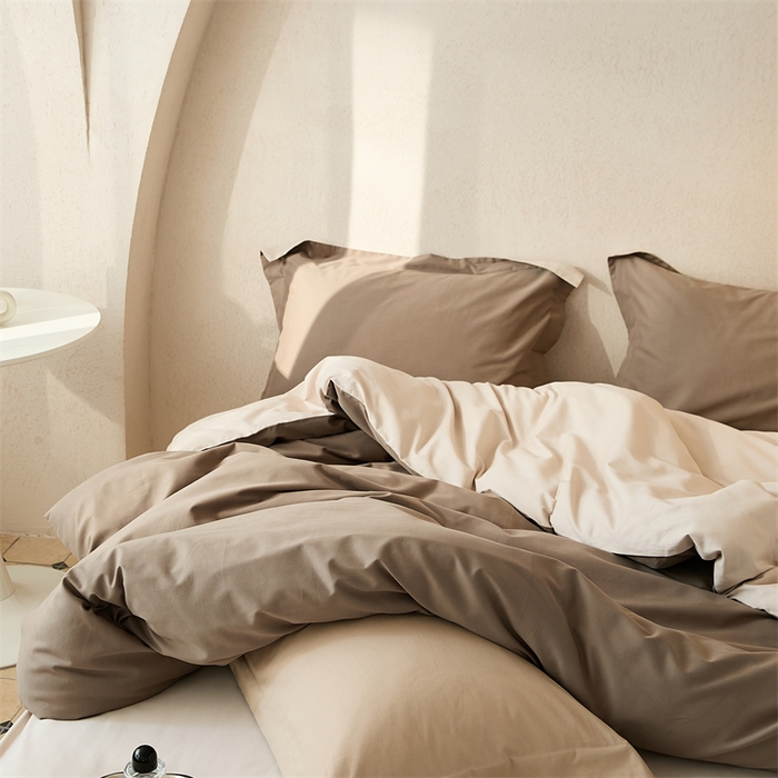 91家纺网 家纺一手货源 找家纺 涞澳家纺 2023新款50磨绒双拼 可可米