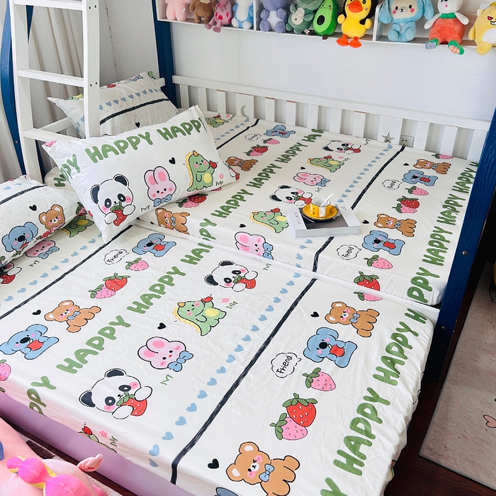 91家纺网 家纺一手货源 找家纺 小虾米 2023新款卡通系列全棉床笠（可定制）呆小萌