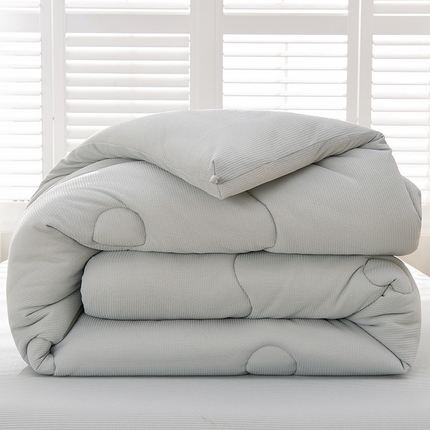 圣楚家纺 2024新款华夫格宝暖冬被 华夫格浅灰