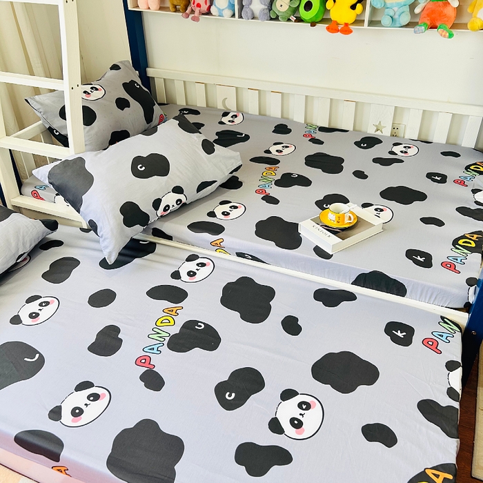91家纺网 家纺一手货源 找家纺 小虾米 2023新款卡通系列全棉床笠（可定制）熊猫宝贝