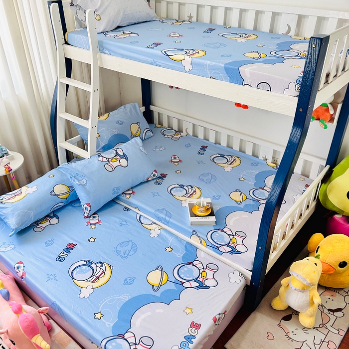 91家纺网 家纺一手货源 找家纺 小虾米 2023新款卡通系列全棉床笠（可定制）淘气熊