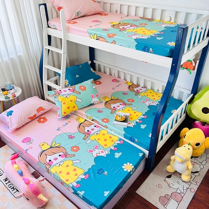 小虾米 2023新款卡通系列全棉床笠（可定制）可爱女孩