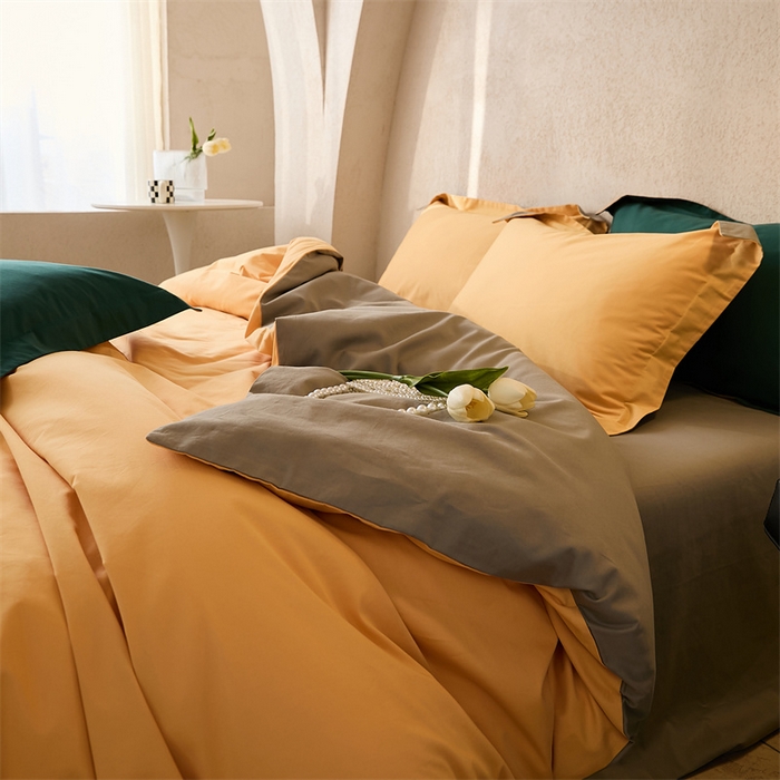 91家纺网 家纺一手货源 找家纺 涞澳家纺 2023新款50磨绒双拼 子黄银