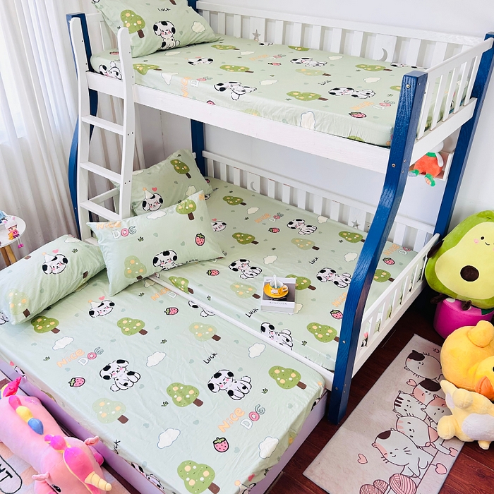 91家纺网 家纺一手货源 找家纺 小虾米 2023新款卡通系列全棉床笠（可定制）幸运宝贝