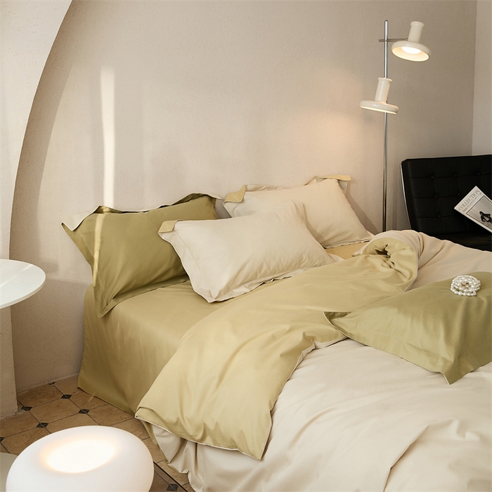 91家纺网 家纺一手货源 找家纺 涞澳家纺 2023新款50磨绒双拼 奶茶米