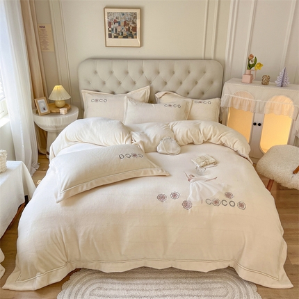 91家纺网 家纺一手货源 找家纺 （总）佰亿莱 2024新款牛奶绒四件套-天之舞