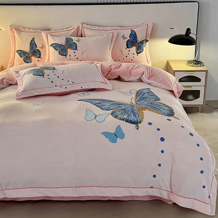 91家纺网 家纺一手货源 找家纺 （总）富之航家纺 2023新款230克金丝绒四件套