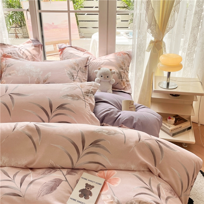 91家纺网 家纺一手货源 找家纺 （总）古吉梦 2023新款A类有氧元气棉加厚磨毛四件套