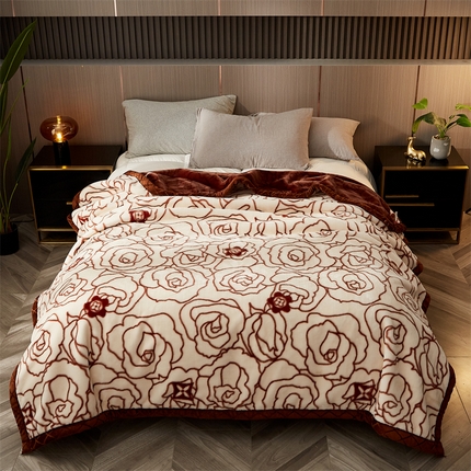 91家纺网 家纺一手货源 找家纺 航途席业 2025新款拉舍尔毛毯盖毯 万花筒