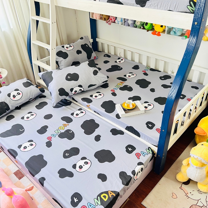 91家纺网 家纺一手货源 找家纺 小虾米 2023新款卡通系列全棉床笠（可定制）熊猫宝贝