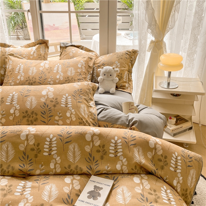 91家纺网 家纺一手货源 找家纺 古吉梦 2023新款A类有氧元气棉加厚磨毛四件套 古奈