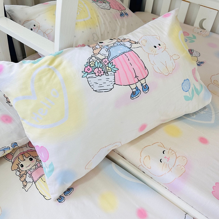 91家纺网 家纺一手货源 找家纺 小虾米 2023新款卡通系列全棉床笠（可定制）安琪拉