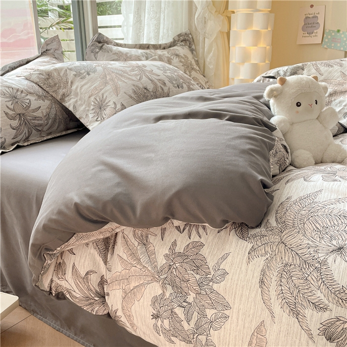 91家纺网 家纺一手货源 找家纺 古吉梦 2023新款A类有氧元气棉加厚磨毛四件套 晚风