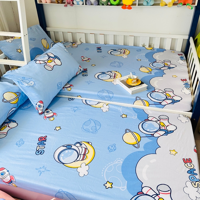 91家纺网 家纺一手货源 找家纺 小虾米 2023新款卡通系列全棉床笠（可定制）探索星球