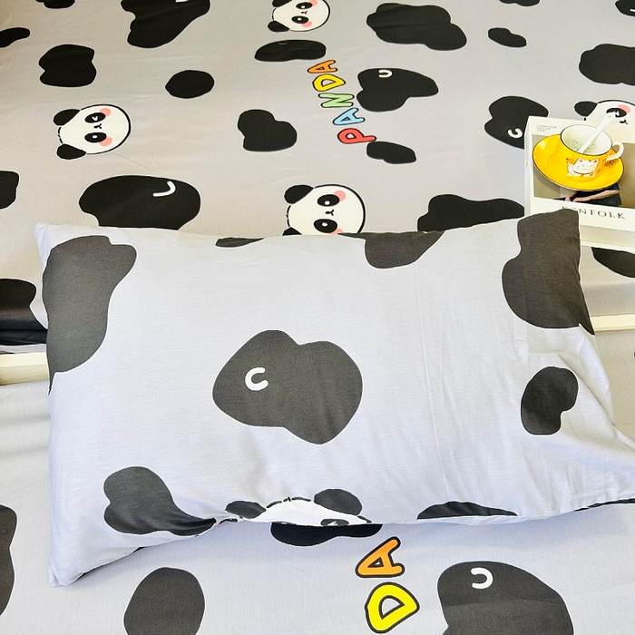 91家纺网 家纺一手货源 找家纺 小虾米 2023新款卡通系列全棉床笠（可定制）熊猫宝贝