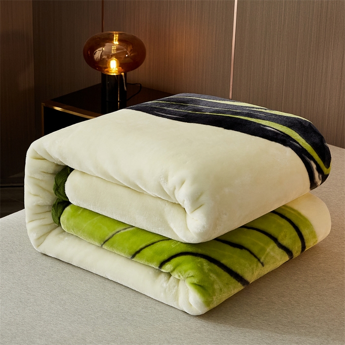 91家纺网 家纺一手货源 找家纺 航途席业 2025新款拉舍尔毛毯盖毯 梦百合-米黄