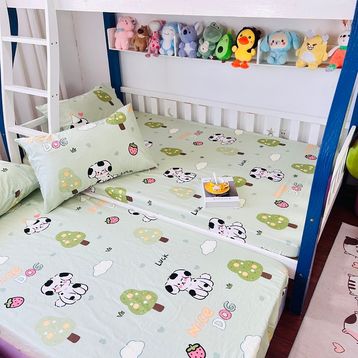 91家纺网 家纺一手货源 找家纺 小虾米 2023新款卡通系列全棉床笠（可定制）幸运宝贝