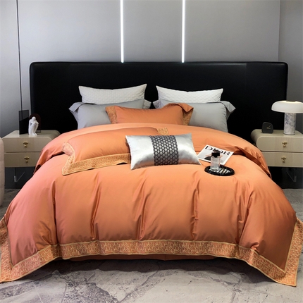 91家纺网 家纺一手货源 找家纺 （总）佰亿莱 2024新款100s全棉刺绣工艺款四件套系列-北欧DR