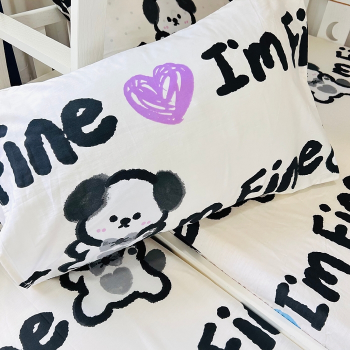 91家纺网 家纺一手货源 找家纺 小虾米 2023新款卡通系列全棉床笠（可定制）调皮狗