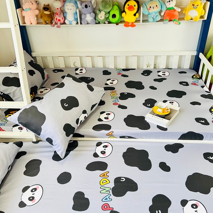 91家纺网 家纺一手货源 找家纺 小虾米 2023新款卡通系列全棉床笠（可定制）熊猫宝贝