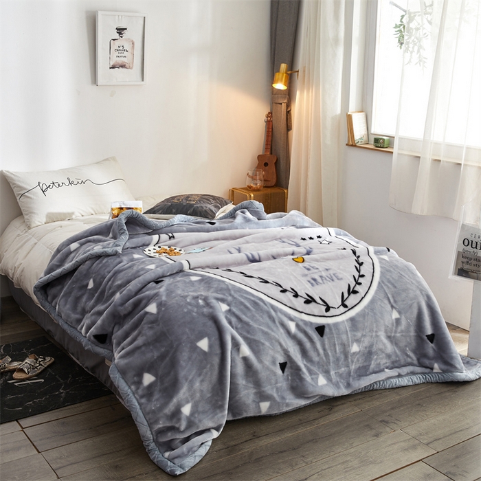 91家纺网 家纺一手货源 找家纺 航途席业 2025新款拉舍尔毛毯盖毯 晚安鹿先生