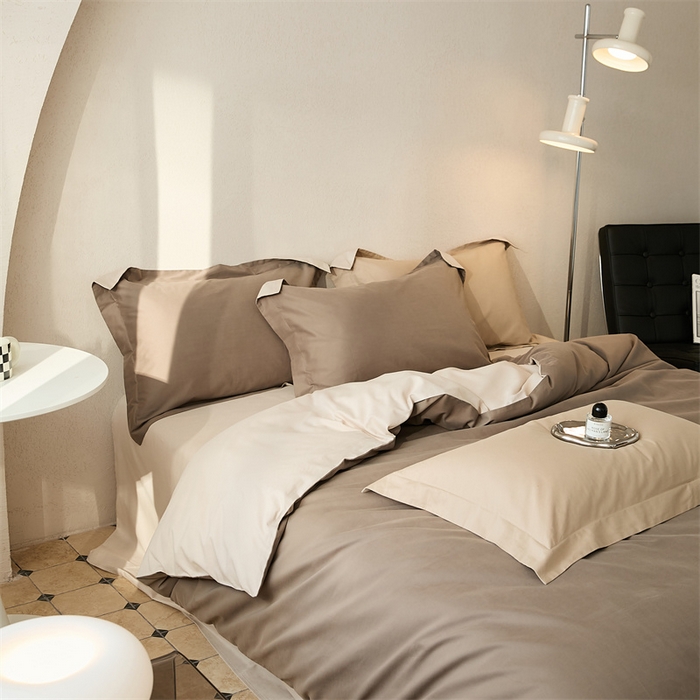 91家纺网 家纺一手货源 找家纺 涞澳家纺 2023新款50磨绒双拼 可可米