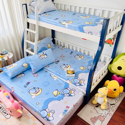 小虾米 2023新款卡通系列全棉床笠（可定制）探索星球