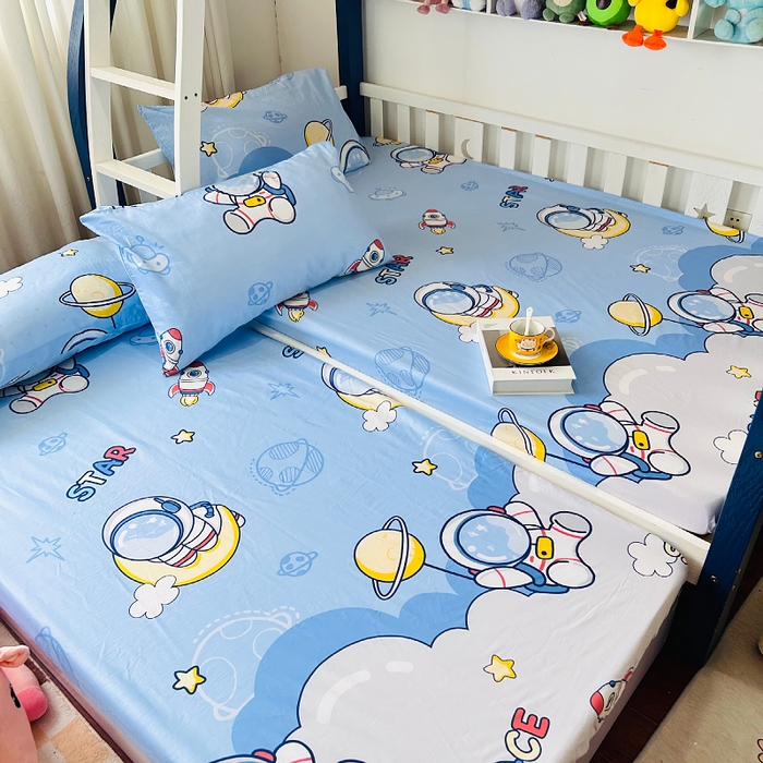 91家纺网 家纺一手货源 找家纺 小虾米 2023新款卡通系列全棉床笠（可定制）淘气熊