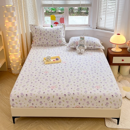 妖妖家纺 2023新款牛奶绒单床笠 可爱蝴蝶结