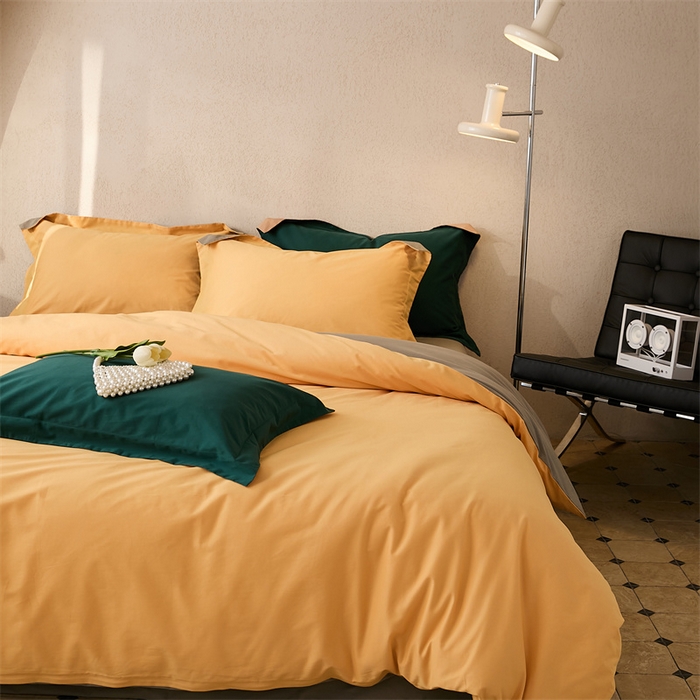 91家纺网 家纺一手货源 找家纺 涞澳家纺 2023新款50磨绒双拼 子黄银