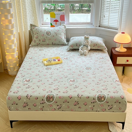 91家纺网 家纺一手货源 找家纺 （总）妖妖家纺 2023新款牛奶绒单床笠