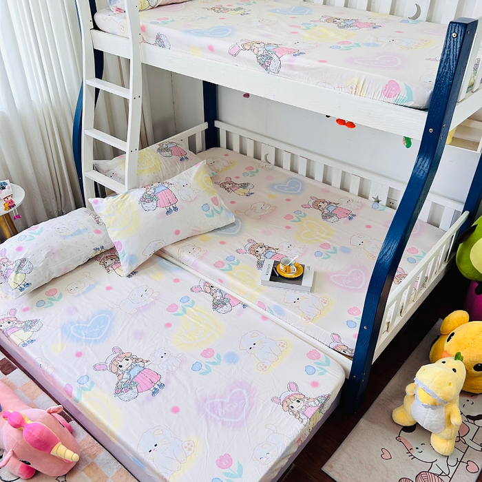 91家纺网 家纺一手货源 找家纺 小虾米 2023新款卡通系列全棉床笠（可定制）安琪拉