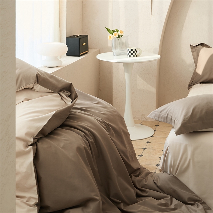 91家纺网 家纺一手货源 找家纺 涞澳家纺 2023新款50磨绒双拼 可可米