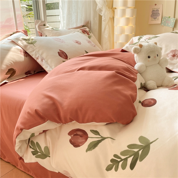 91家纺网 家纺一手货源 找家纺 古吉梦 2023新款A类有氧元气棉加厚磨毛四件套 初语