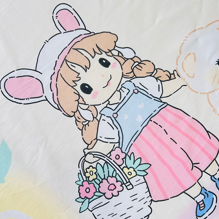 91家纺网 家纺一手货源 找家纺 小虾米 2023新款卡通系列全棉床笠（可定制）安琪拉