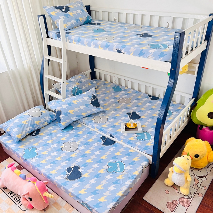 91家纺网 家纺一手货源 找家纺 小虾米 2023新款卡通系列全棉床笠（可定制）千鸟格