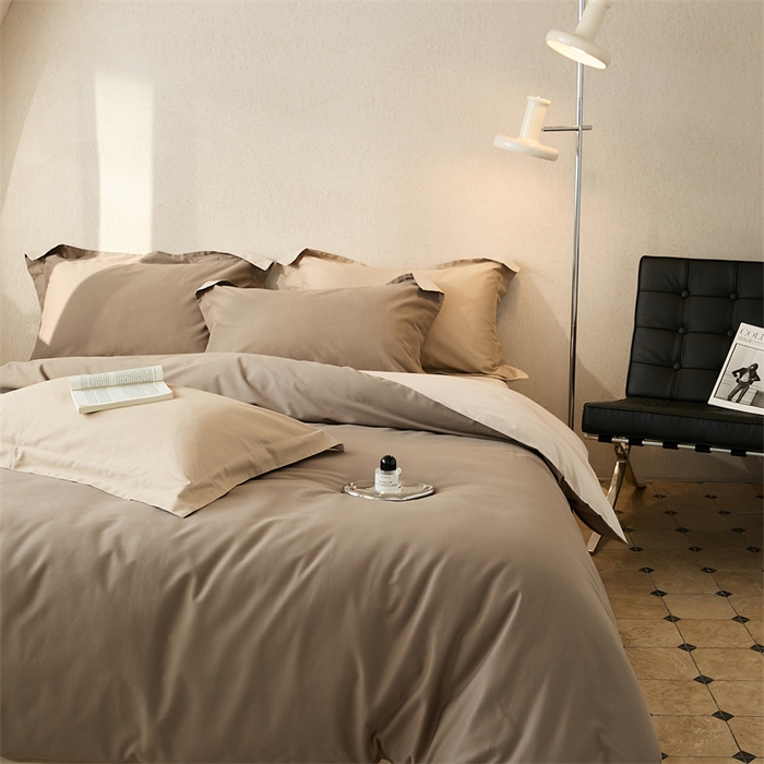 91家纺网 家纺一手货源 找家纺 涞澳家纺 2023新款50磨绒双拼 可可米