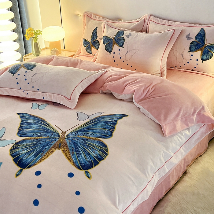 91家纺网 家纺一手货源 找家纺 （总）富之航家纺 2023新款230克金丝绒四件套