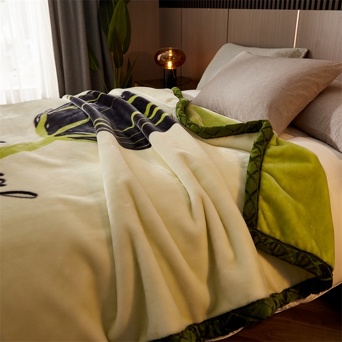 91家纺网 家纺一手货源 找家纺 航途席业 2025新款拉舍尔毛毯盖毯 梦百合-米黄