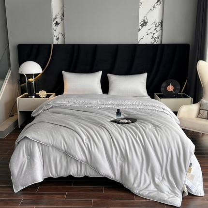 91家纺网 家纺一手货源 找家纺 桂雅居 2023新款婼熙小提花A类55金豆被 高级灰-子母被