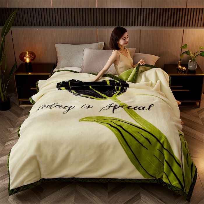 91家纺网 家纺一手货源 找家纺 航途席业 2025新款拉舍尔毛毯盖毯 梦百合-米黄