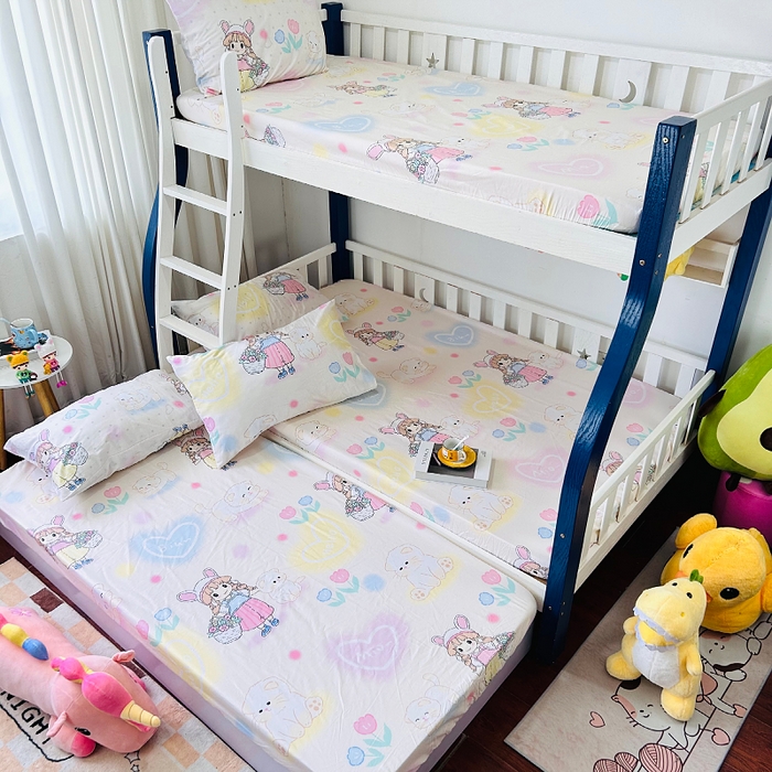 91家纺网 家纺一手货源 找家纺 小虾米 2023新款卡通系列全棉床笠（可定制）安琪拉