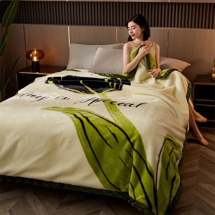 91家纺网 家纺一手货源 找家纺 航途席业 2025新款拉舍尔毛毯盖毯 梦百合-米黄