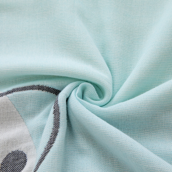 91家纺网 家纺一手货源 找家纺 朴尔家纺-毛巾被 2023新款六层纱布儿童毛巾被-朴尔 博士兔浅蓝