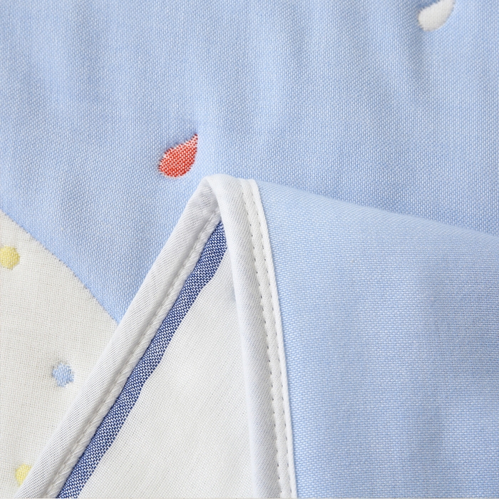 91家纺网 家纺一手货源 找家纺 朴尔家纺-毛巾被 2023年全棉十层纱布加厚儿童盖被毛巾被 打伞的小象兰