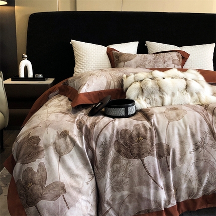 涞澳 2023新款全棉磨绒印花四件套 南山